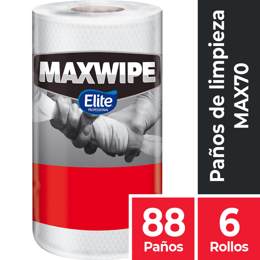 Max70 - Paños Maxwipe Multiuso Rollo x88
